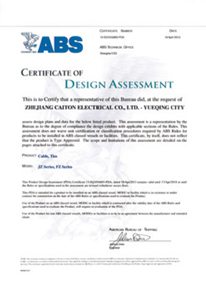 Certificate OF Design Assessment